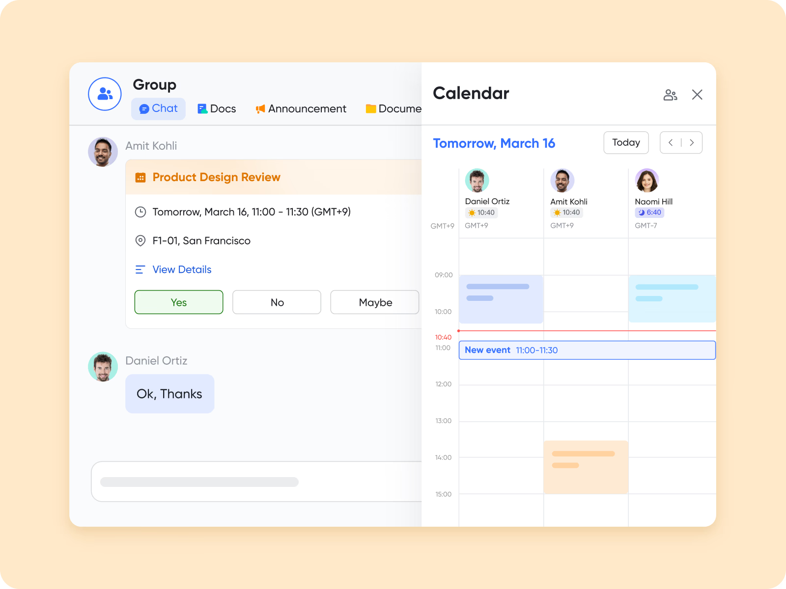 Lark Calendar: coordination that never stops
